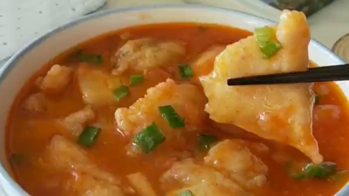 #2018年度神动态# 番茄鱼,没有一点刺,特别适合老人孩子吃,原来总爱点外卖,今天在家复