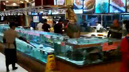 #穿越任意门 全景看中国#  南宁百鱼庄的渔船和水族箱料太多了@百度话题小助手