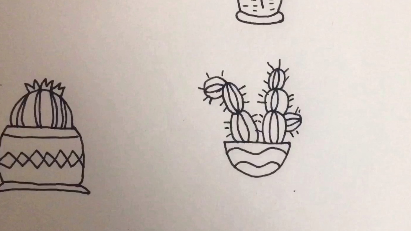 #爱画画# 教你画超简单的多肉植物简笔画,喜欢的同学请带走!