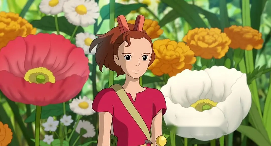 电影《借东西的小人阿莉埃蒂》色彩渲染,画风清晰,唯美,精致华丽,这就