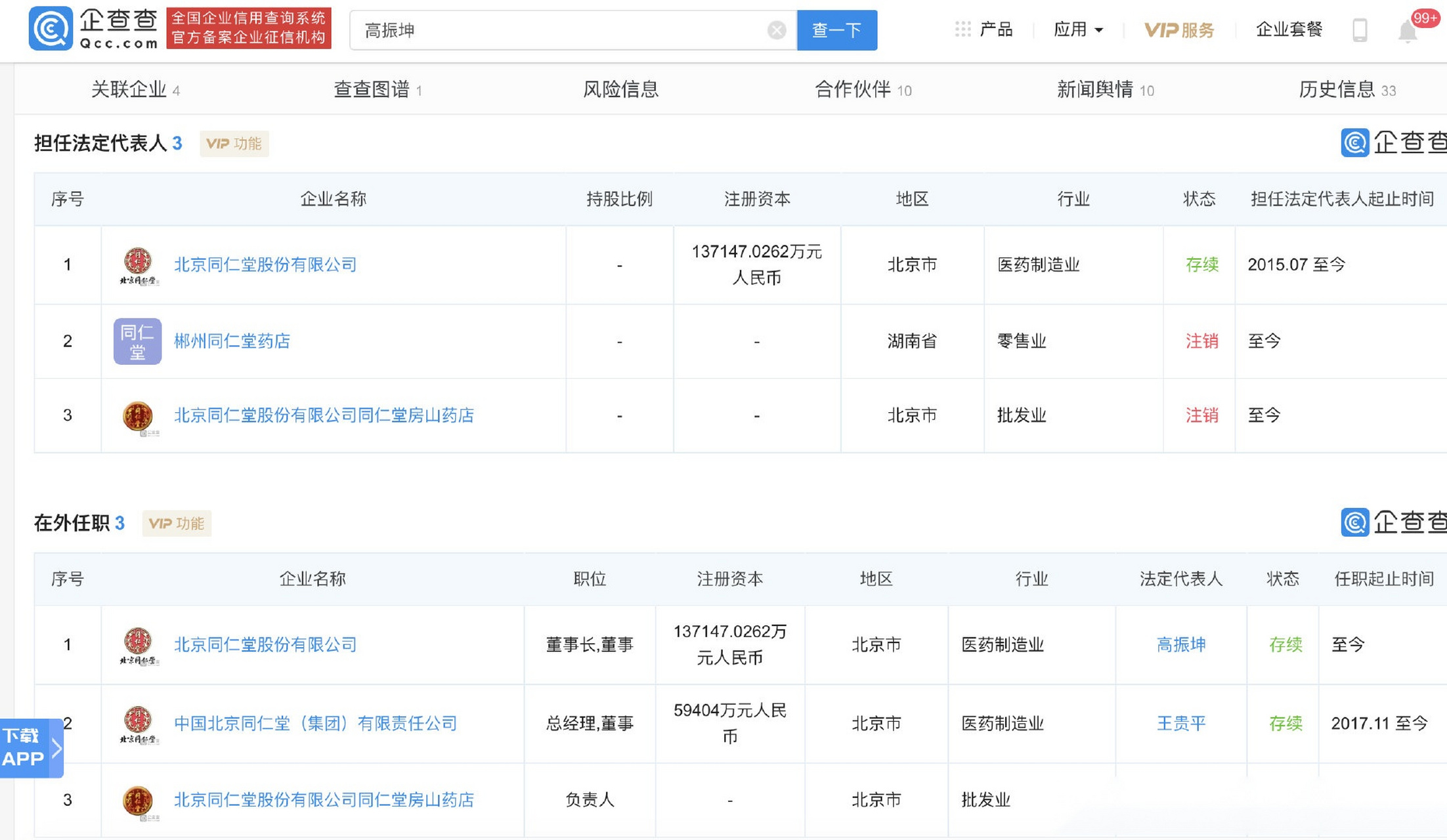 【北京同仁堂(集团)公司总经理高振坤接受审查调查】 据北京市纪委监