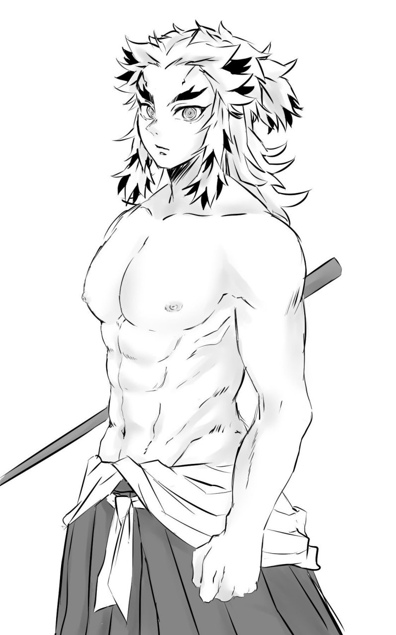 鬼灭之刃# 这个腹肌可以.twi:nonciii0510x