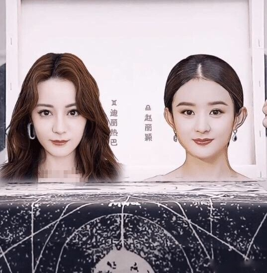网友把赵丽颖和迪丽热巴的脸重合后,竟然是杨幂 震惊了!