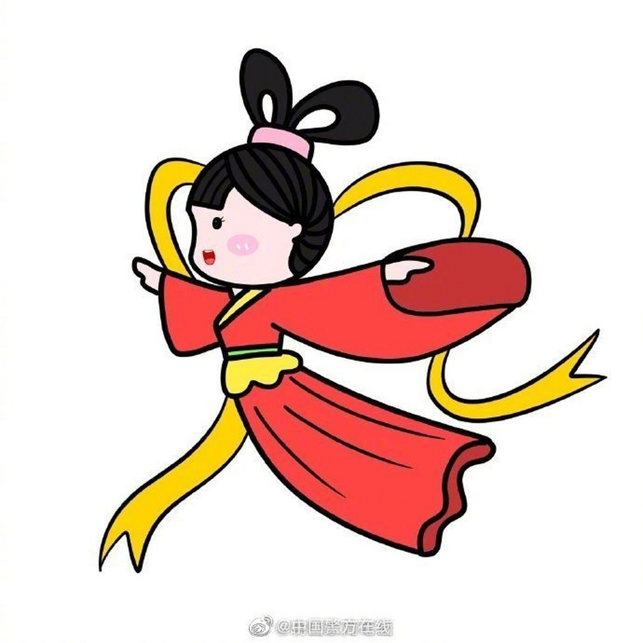 中秋节快到啦,给大家带来一个飞天的小仙女简笔画图解↓↓↓马住吧