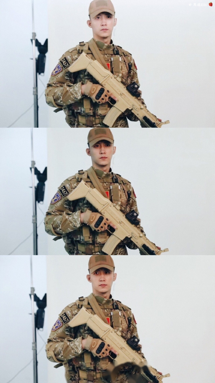 黄景瑜在新剧《亲爱的戎装》中饰演梁牧泽这一角色,他自带硬汉气息