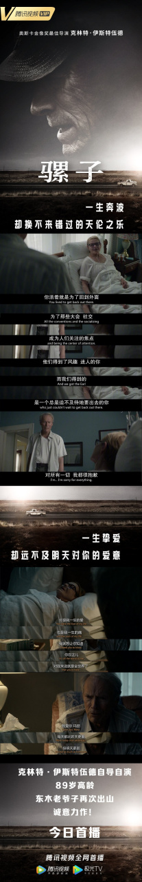 【电影《骡子》腾讯视频全网首播】奥斯卡金像奖最佳导演克林特