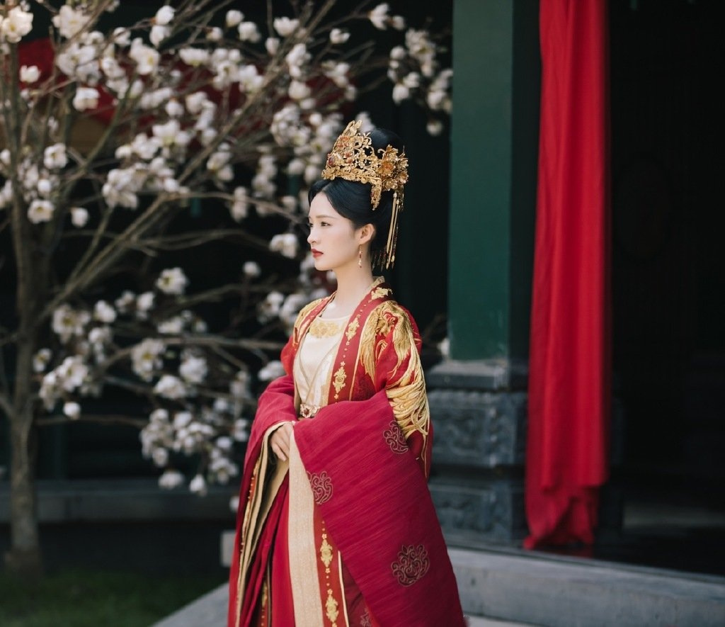 李沁一袭红妆嫁衣美到让人窒息.