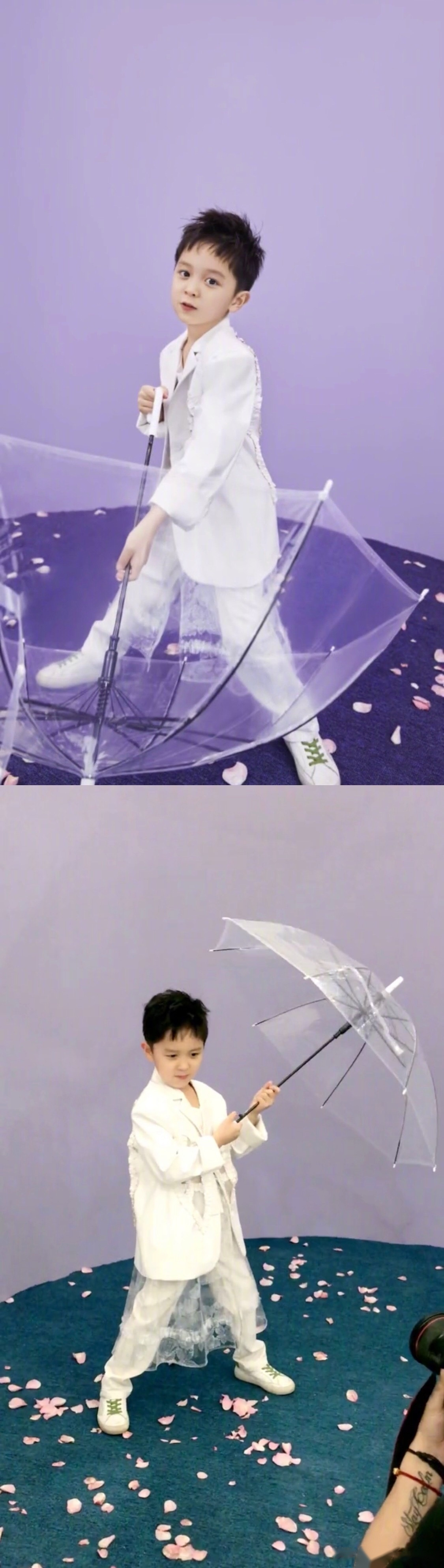 邓莎儿子大麟子又长大了些!好帅噢