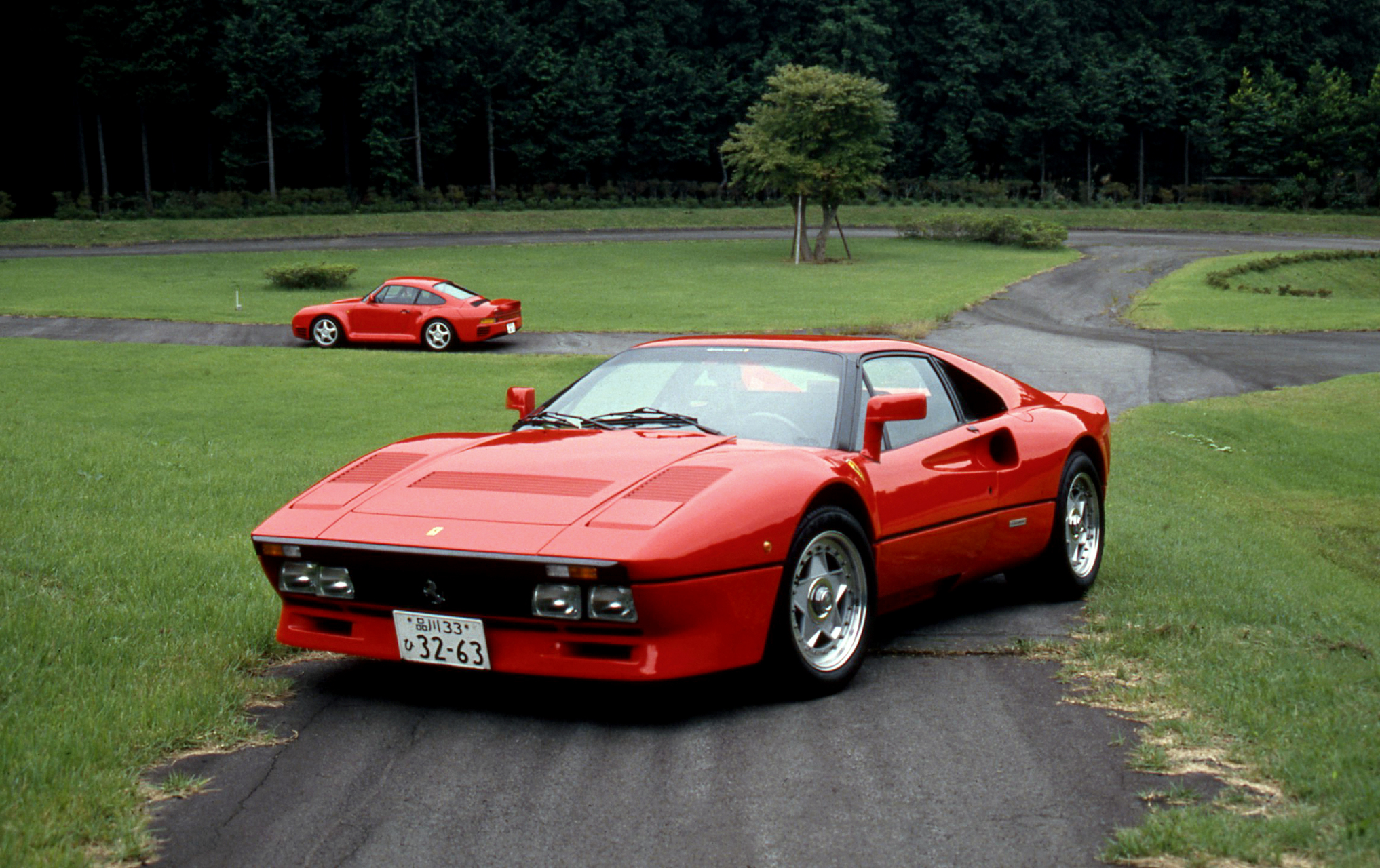 双神邂逅 ferrari 288 gto porsche 959.