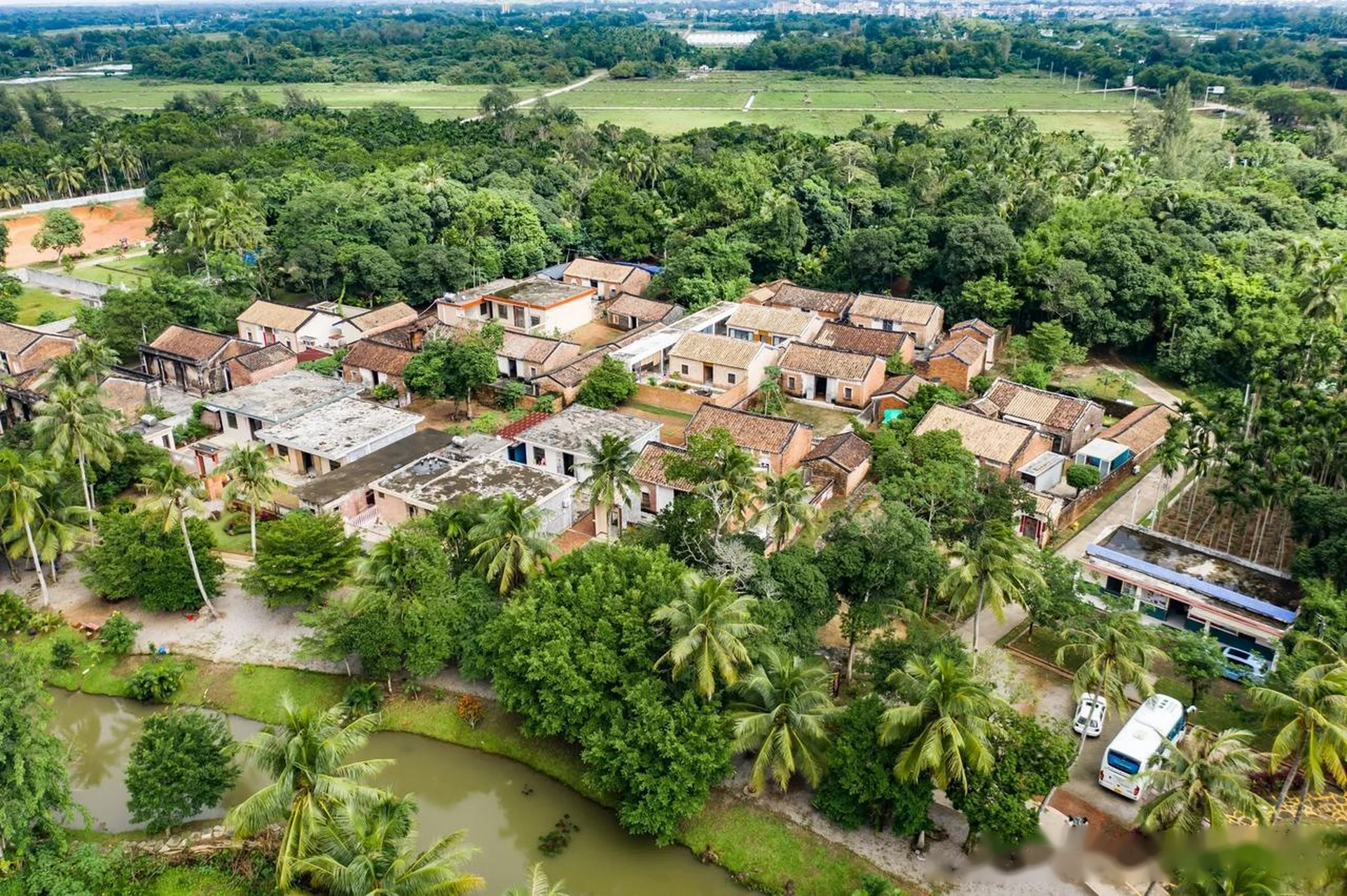 文昌市潭牛镇有一个村庄叫大庙村,给我的感觉俨然是个世外桃源村.