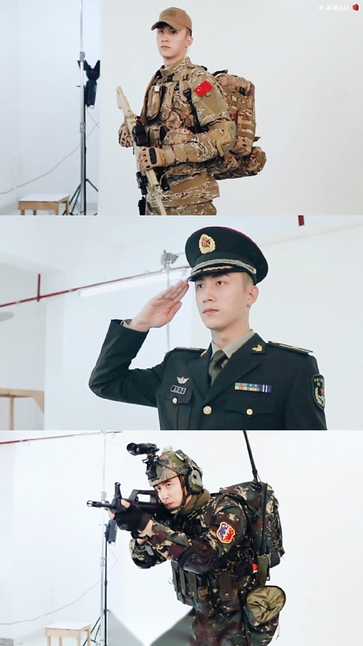 黄景瑜在新剧《亲爱的戎装》中饰演梁牧泽这一角色,他自带硬汉气息