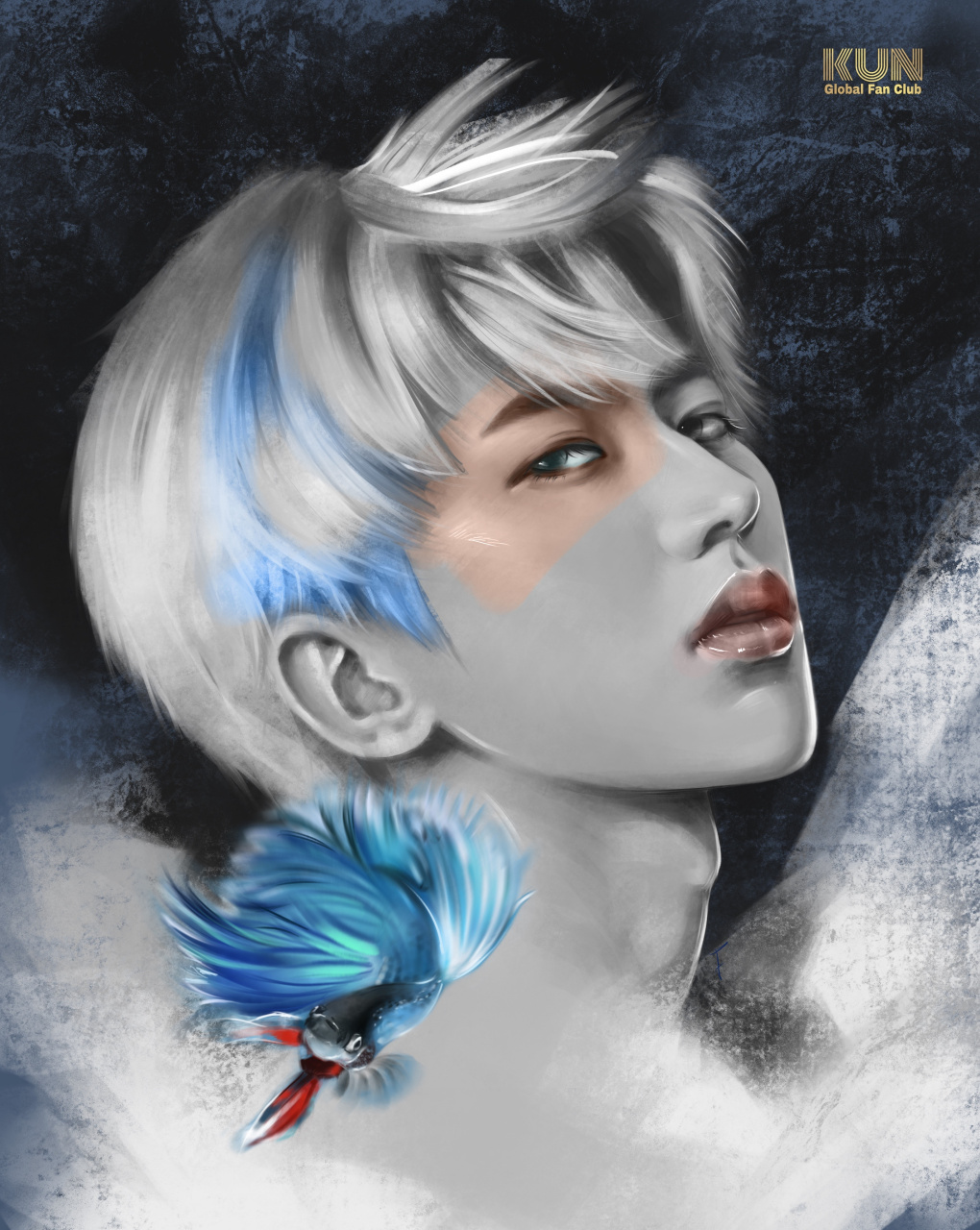 蔡徐坤elle3月刊 cxk  一抹蓝,是眼中坚定的信仰 敢自由,目标在辽阔