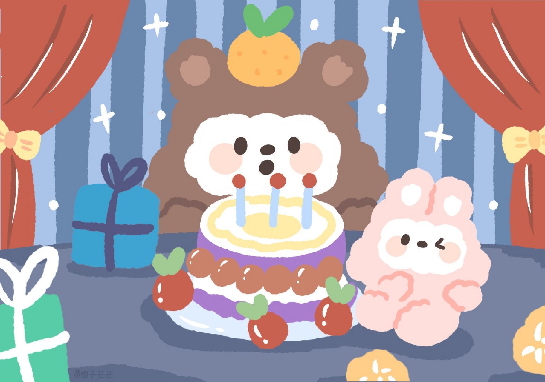 分享一组卡通ipad壁纸 太好看了叭   #科罗娜久违的团圆饭##中信证券