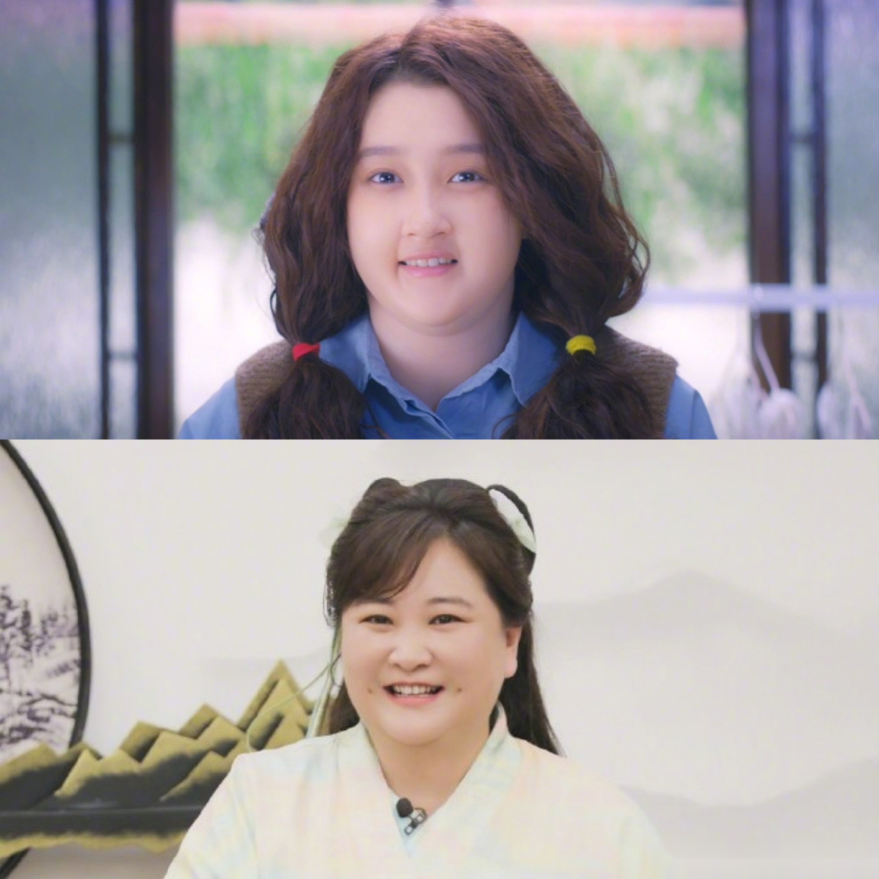 关晓彤在电影《月半爱丽丝》里胖胖的造型,完美撞脸@贾玲,都是胖胖