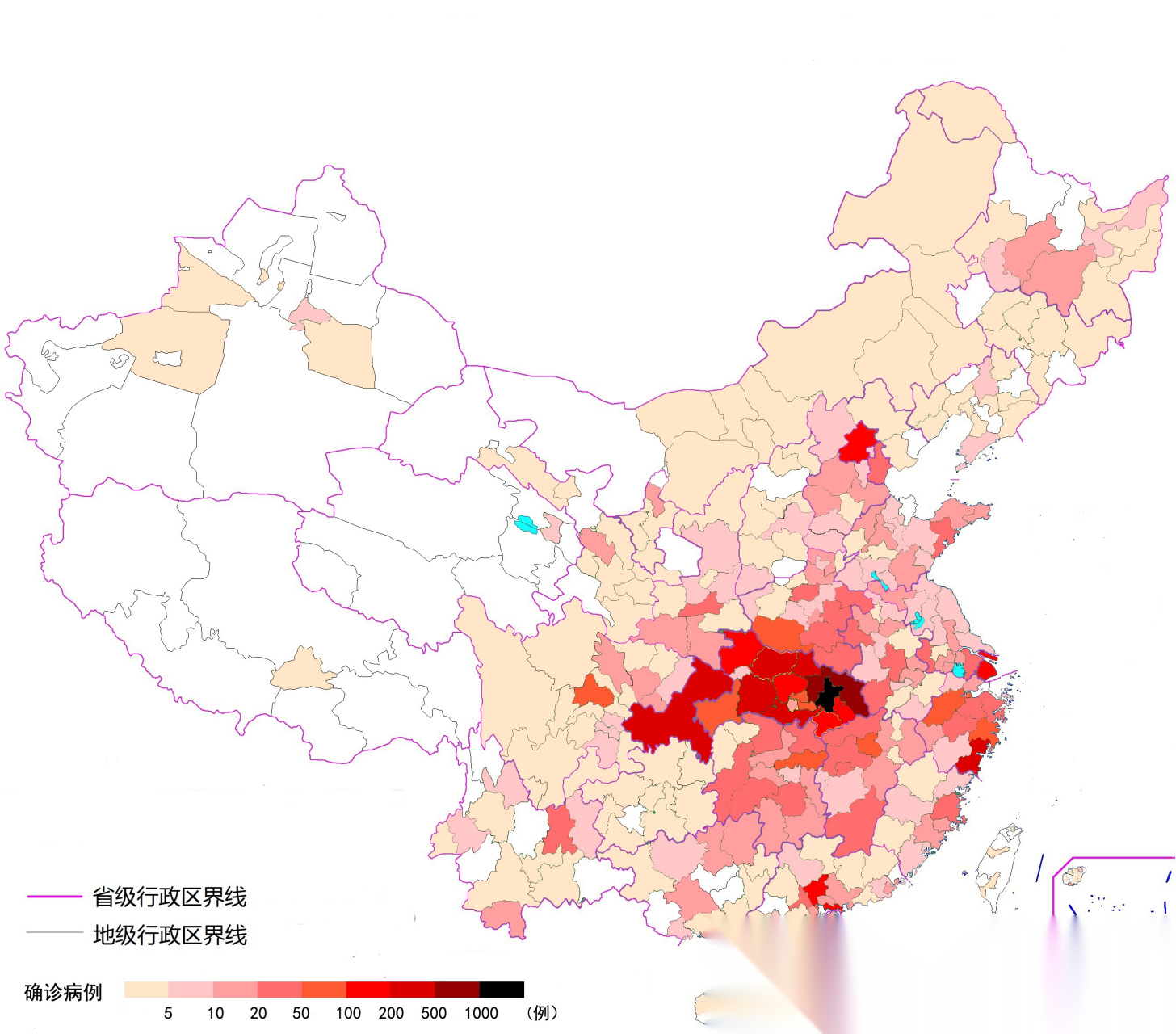 2020年疫情地区分布图图片