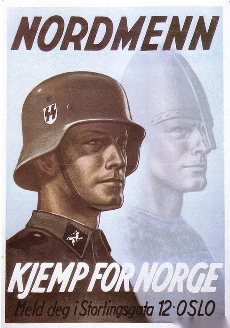 党卫军在挪威的征兵宣传画