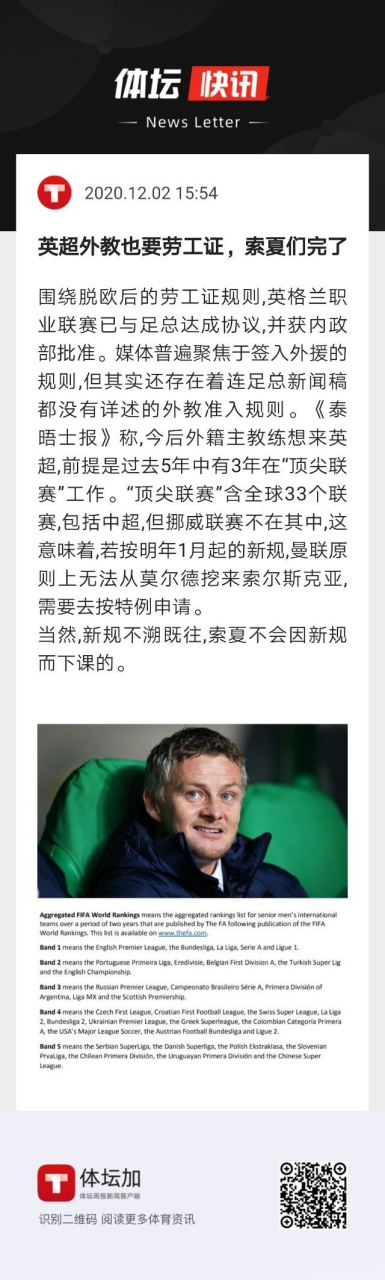 英超外教也得申请劳工证了.#英超联赛