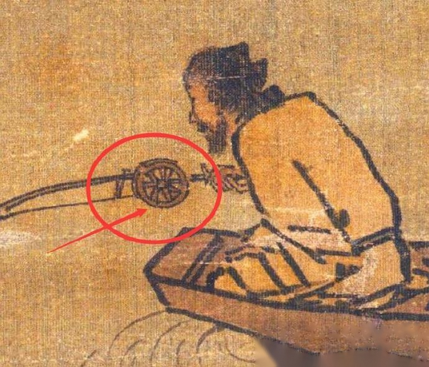 一千年前的《寒江独钓图》,鱼竿放大十倍后!