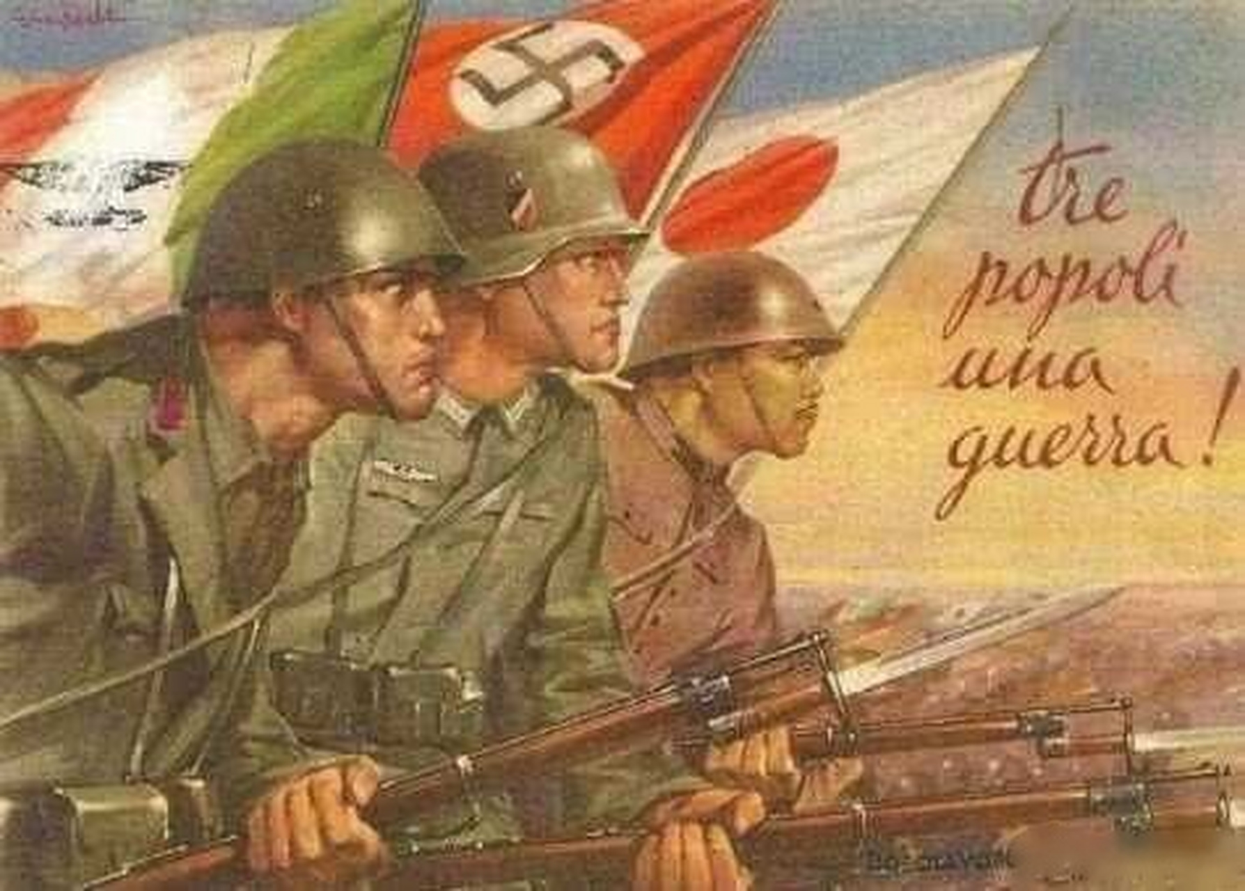 二战轴心国宣传画