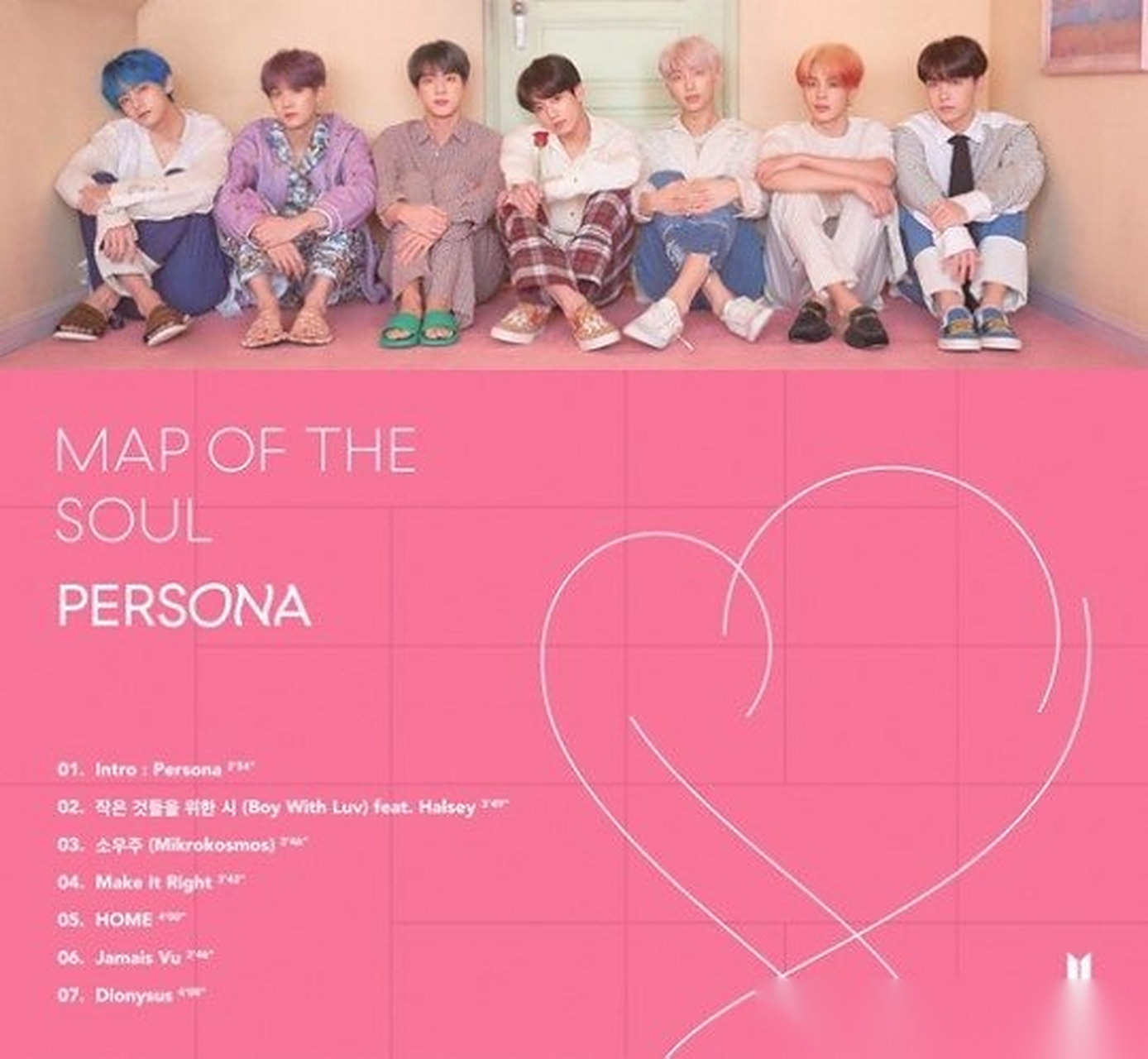 防弹少年团新专辑《map of the soul : persona》歌单公开,专辑共收录