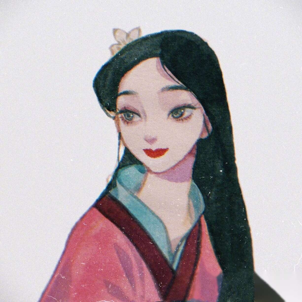 迪士尼公主胶片插画头像 | -阿莘