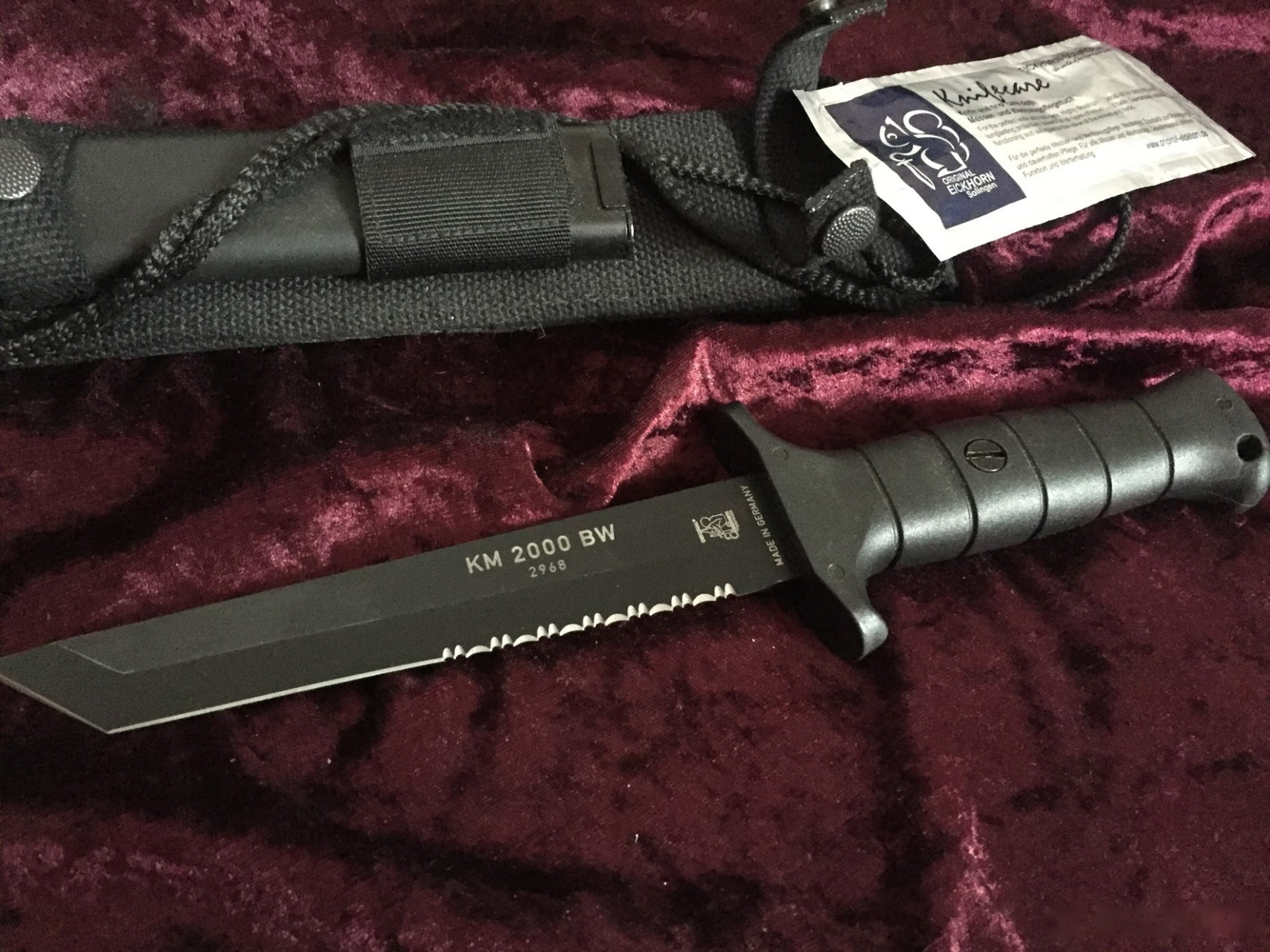 现代德军km2000型军刀,产自索林根艾克弘