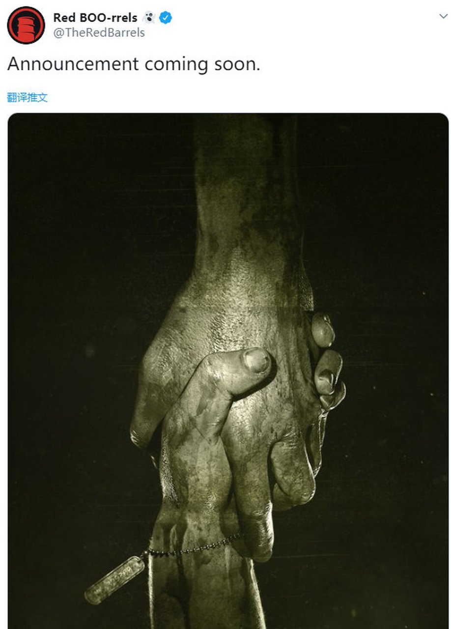 《逃生》系列开发商 red barrels 在推特上公布了一张神秘图片,图片上