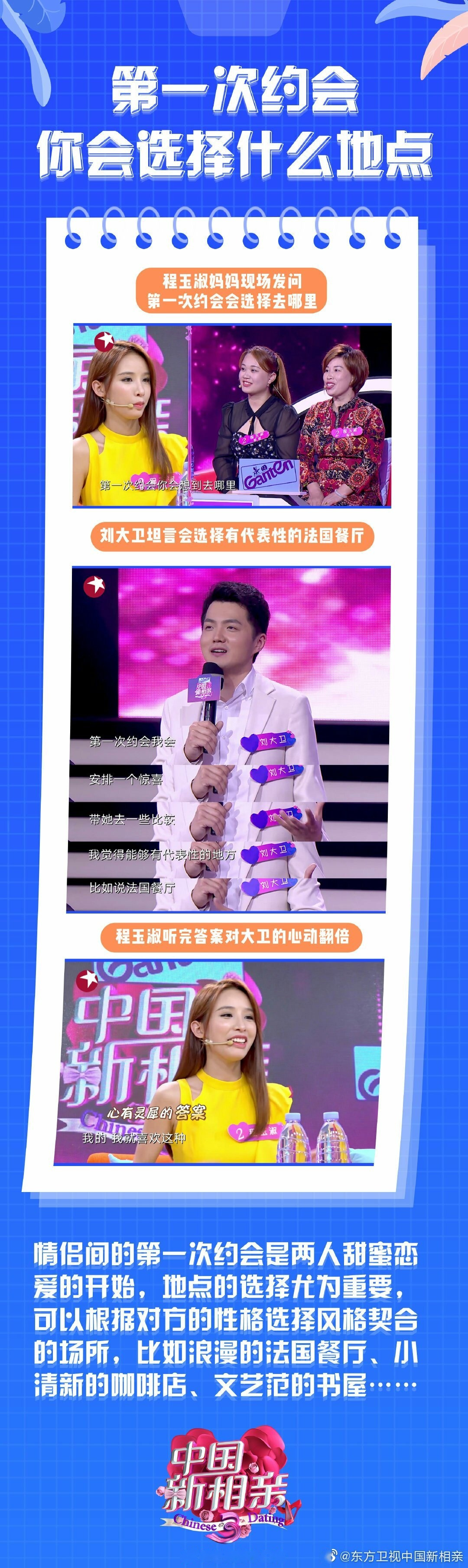 中国新相亲#刘大卫也是很懂女孩子了,第一次约会和女生相约法国餐厅