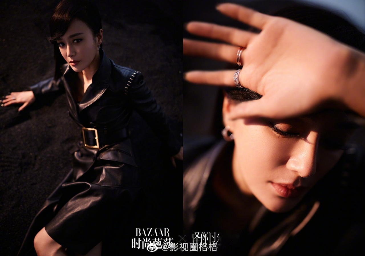 秦岚燕尾服造型 秦岚时尚芭莎大片湿发背头造型配上白色燕尾服西装