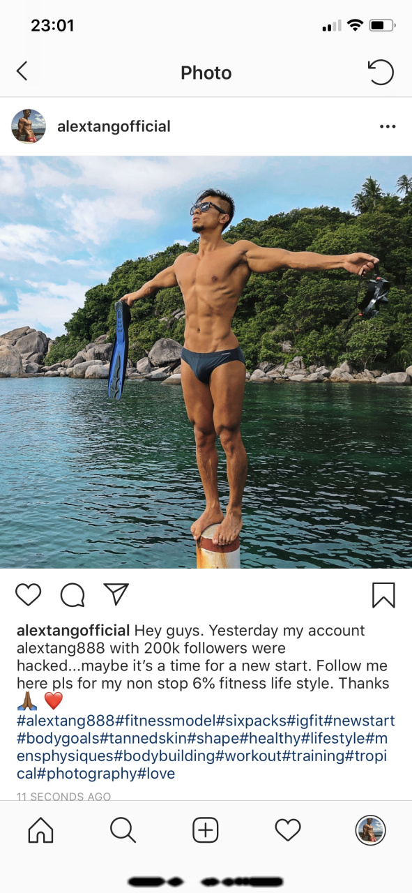 my instagram alextang888 with 200,000 followers were sadly been
