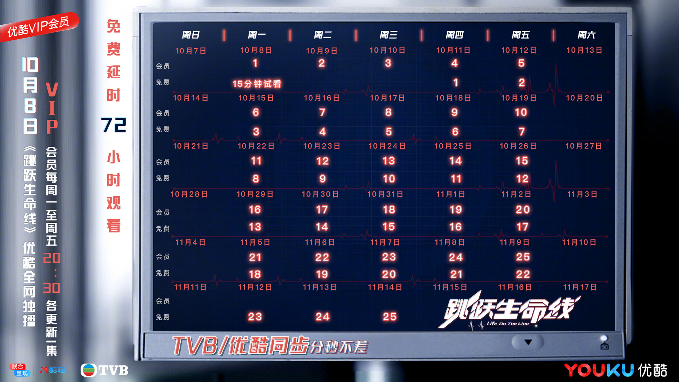 《跳跃生命线》10月8日起优酷全网独播啦!