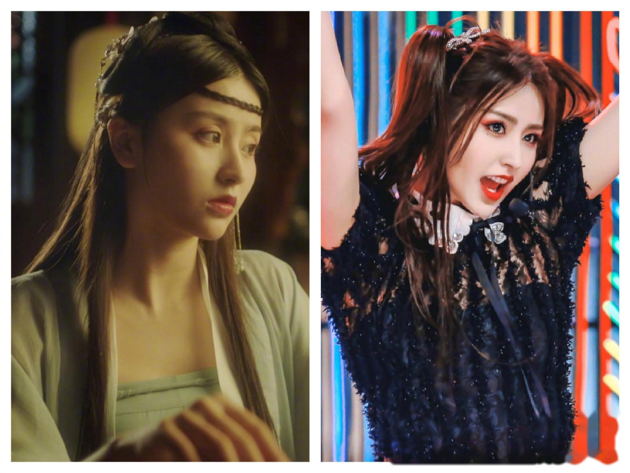 看完金子涵的非日常狂欢双马尾造型,再来品品涵涵子的古装造型!