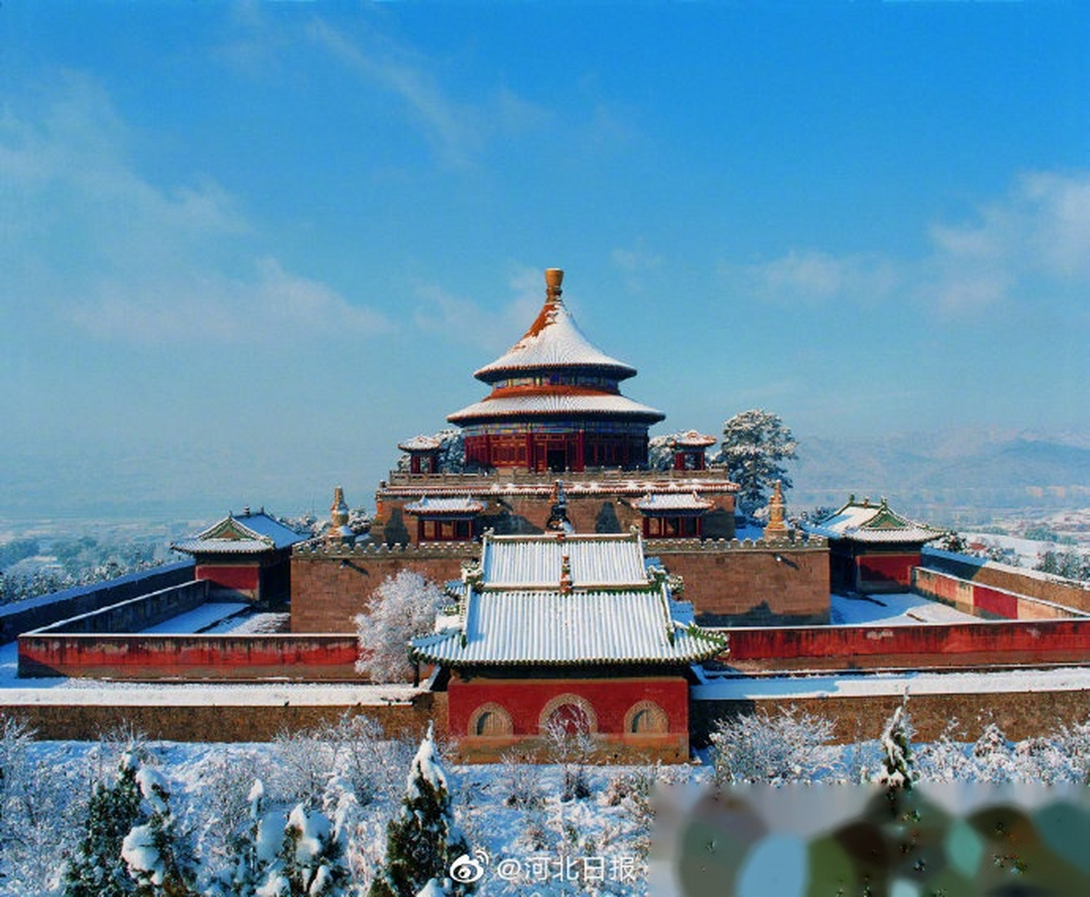 避暑山庄图片雪景图片