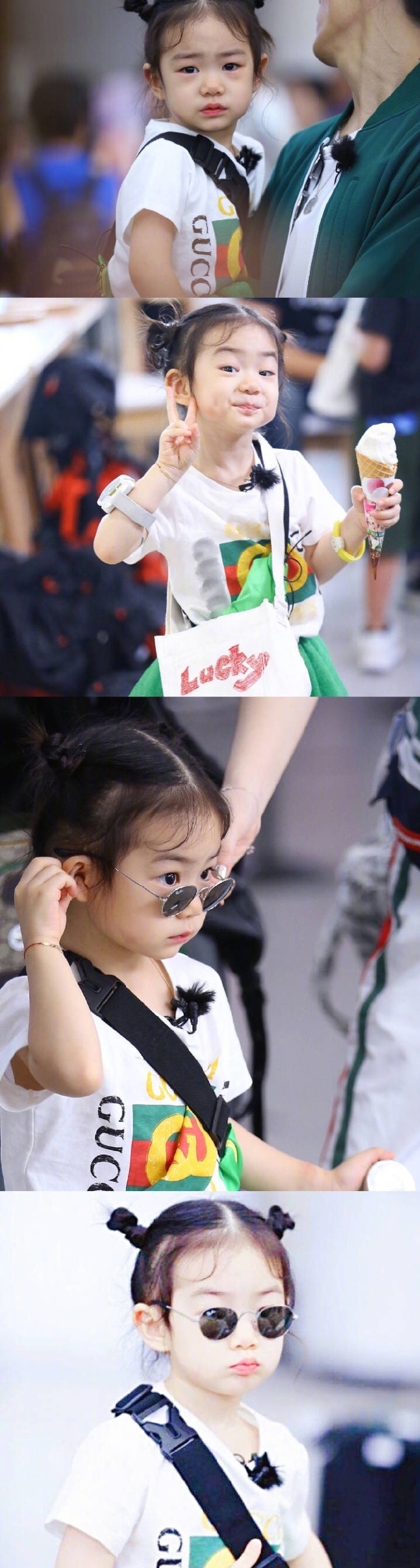 戚薇&李承铉的女儿 lucky李乐祺,神情什么的简直是mini版的戚哥嘛!