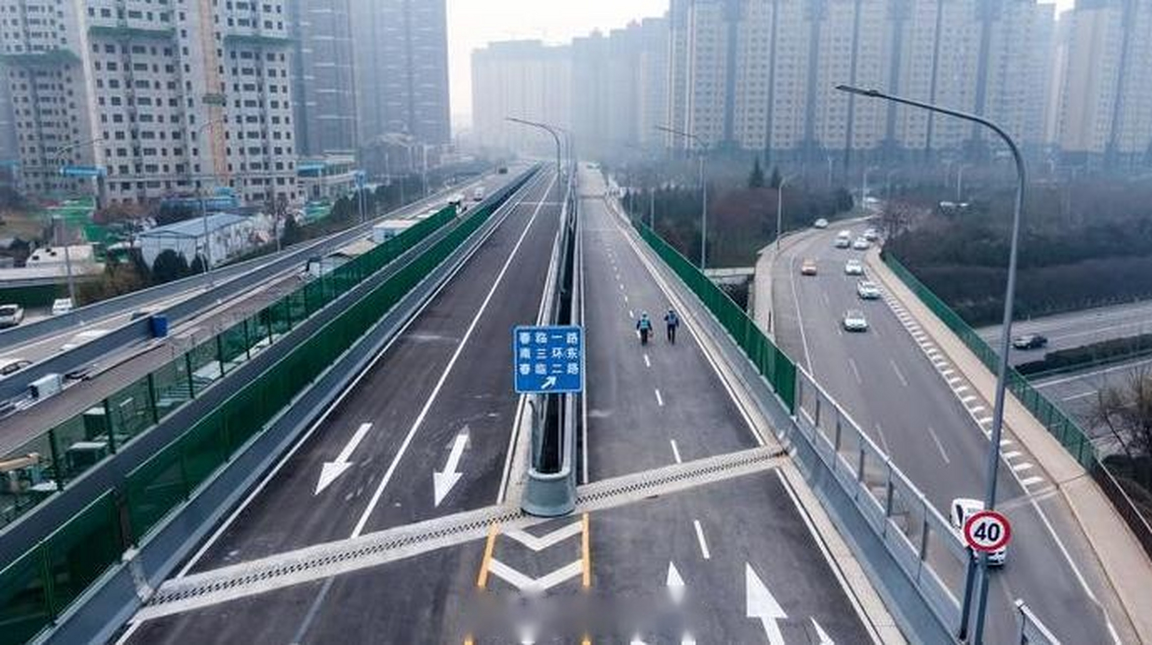 【新开门立交28日起左线单幅双向正式通行】新开门立交(新开门南路