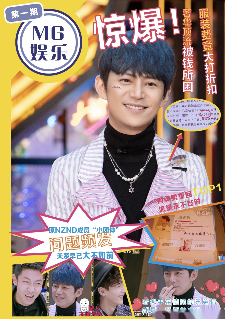 明星大侦探#《mg娱乐》x何美男何炅开年首刊,强势回归!