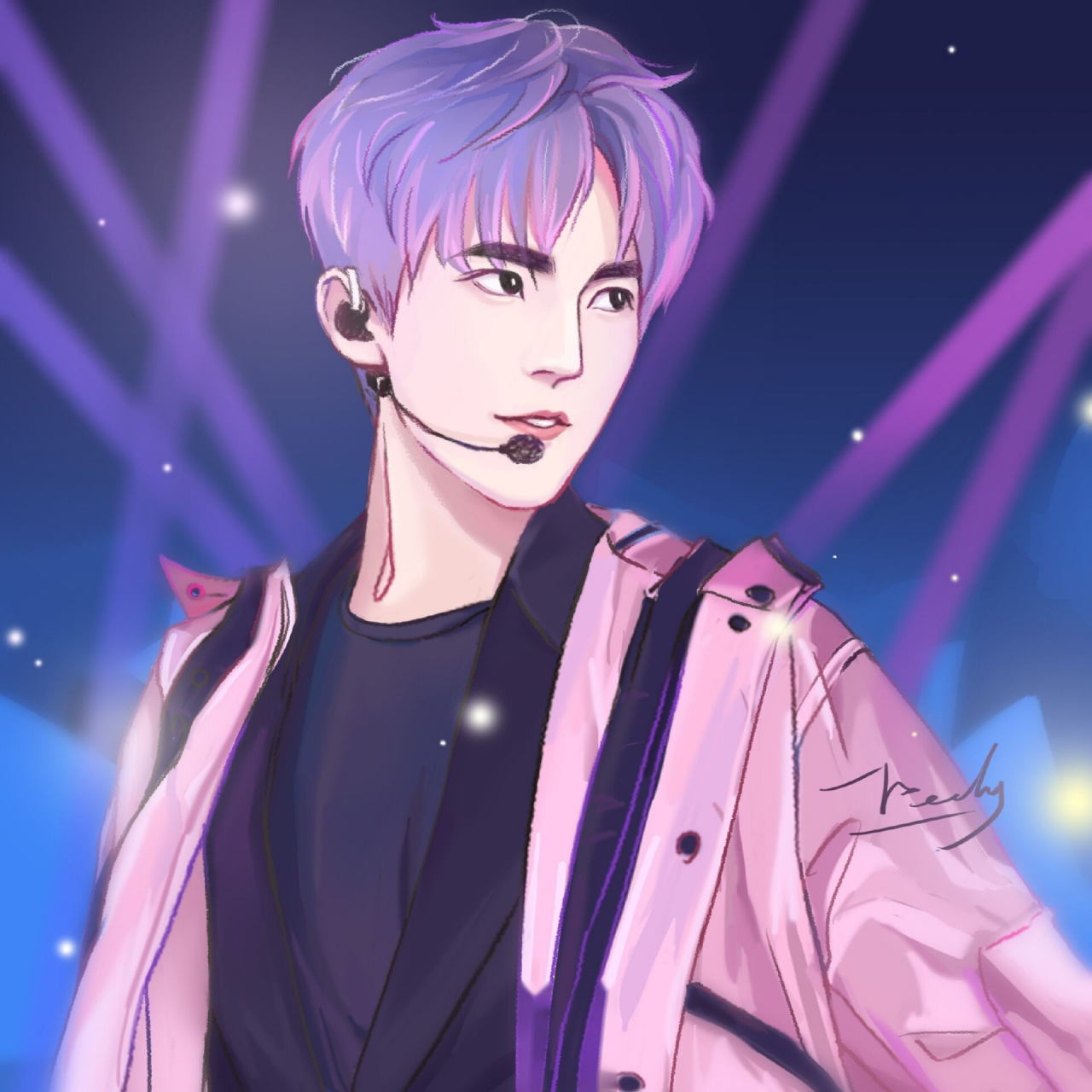 用纯净温柔的笔触 绘出你精致面容  一横一竖一撇