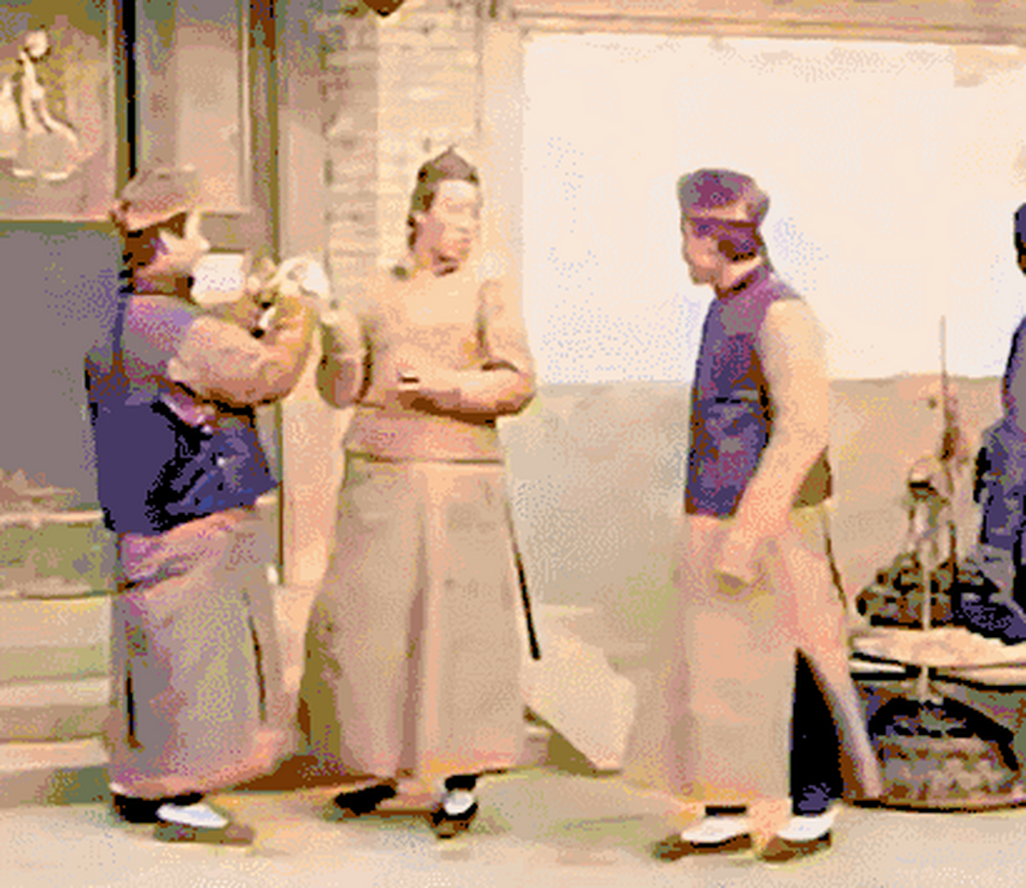 打千儿礼是清朝很多旗人,满人晚辈见长辈行的礼.