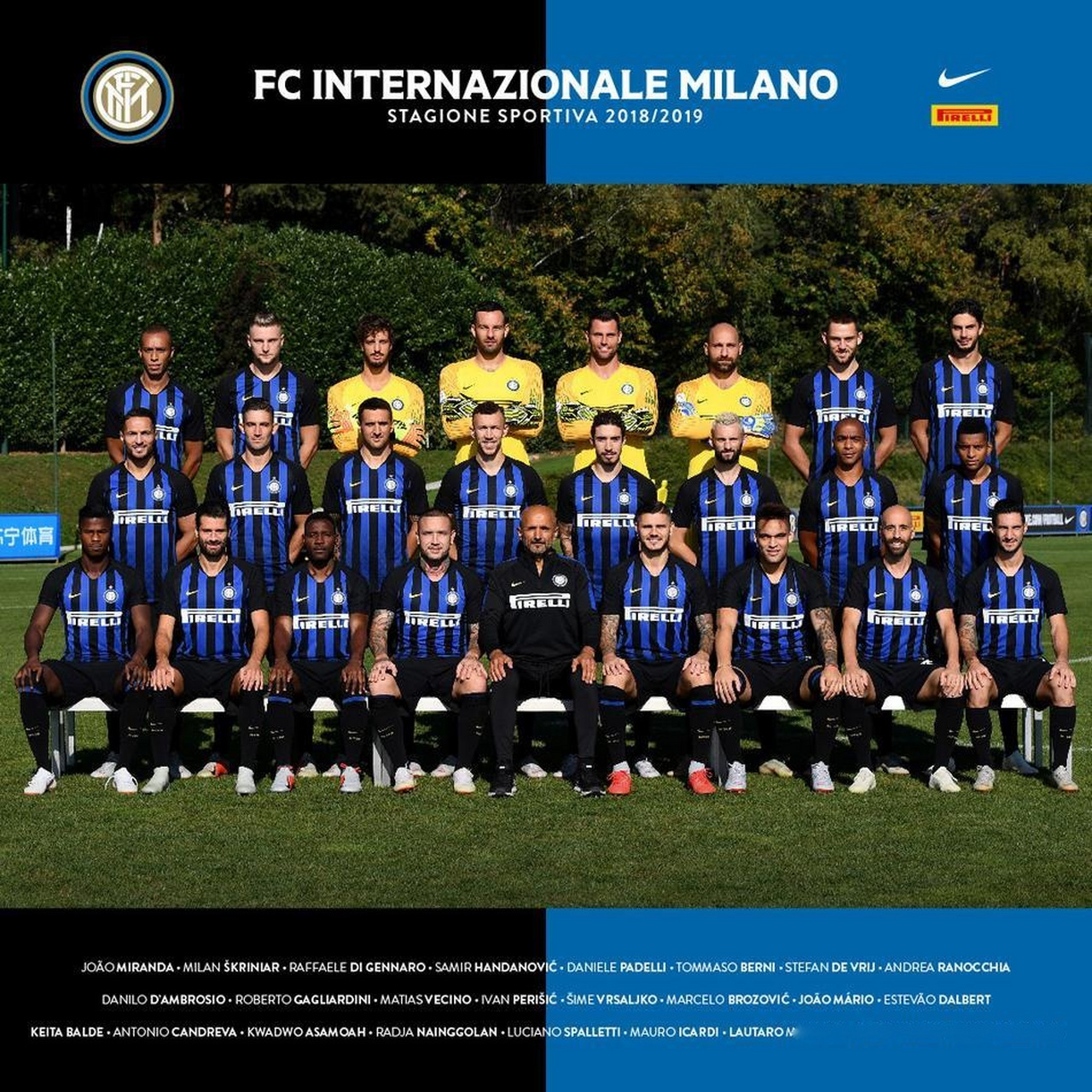 新赛季国际米兰全家福.