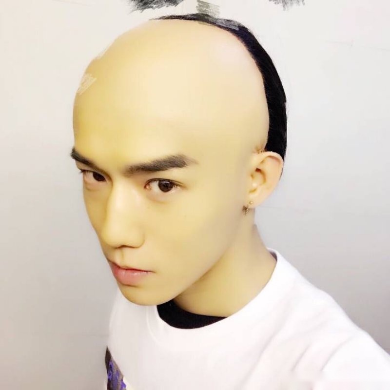 清朝男人头发真实照片图片
