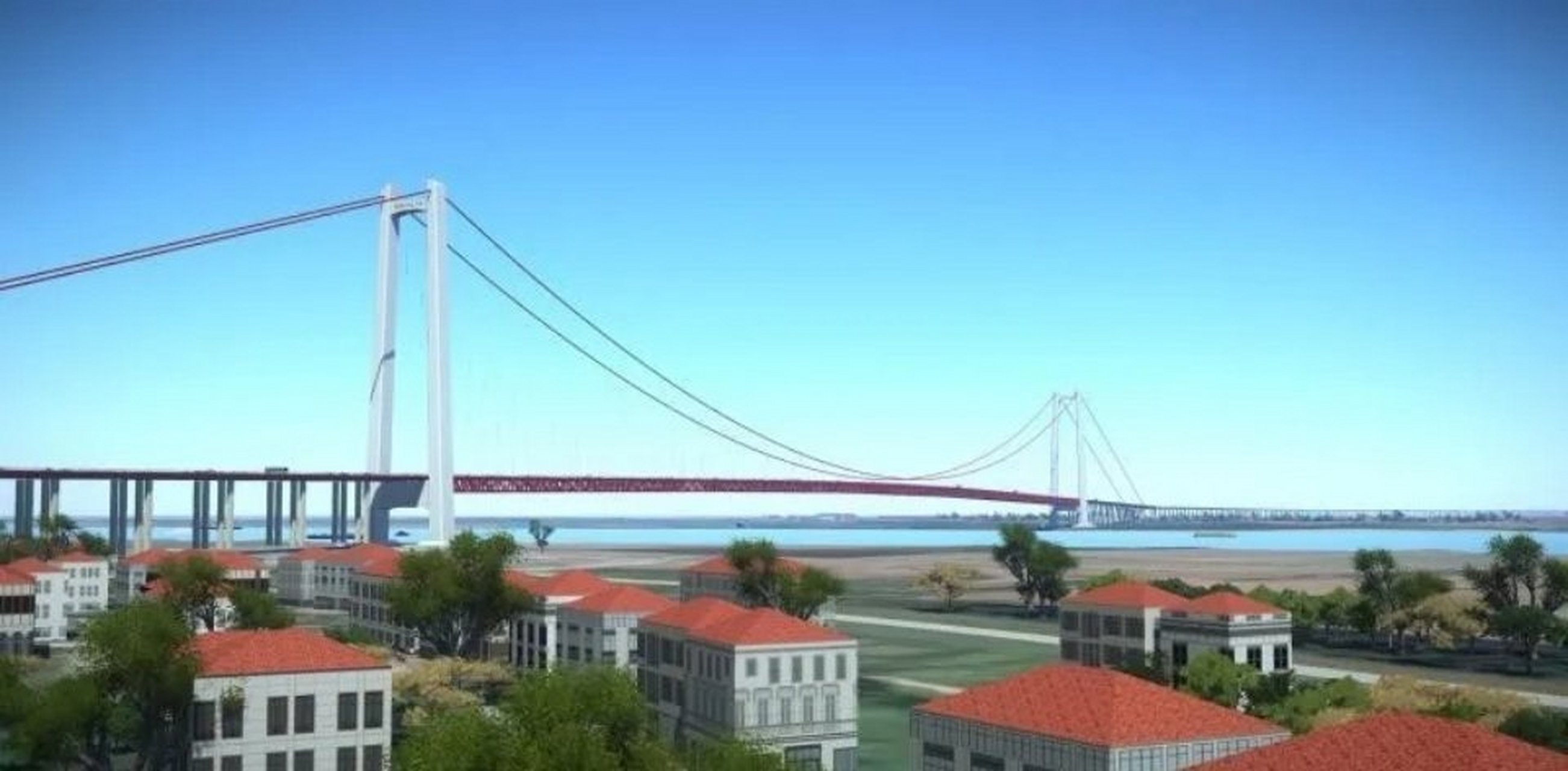 "簰洲湾长江大桥是武汉都市区环线高速的过江通道,预计今年5月正式