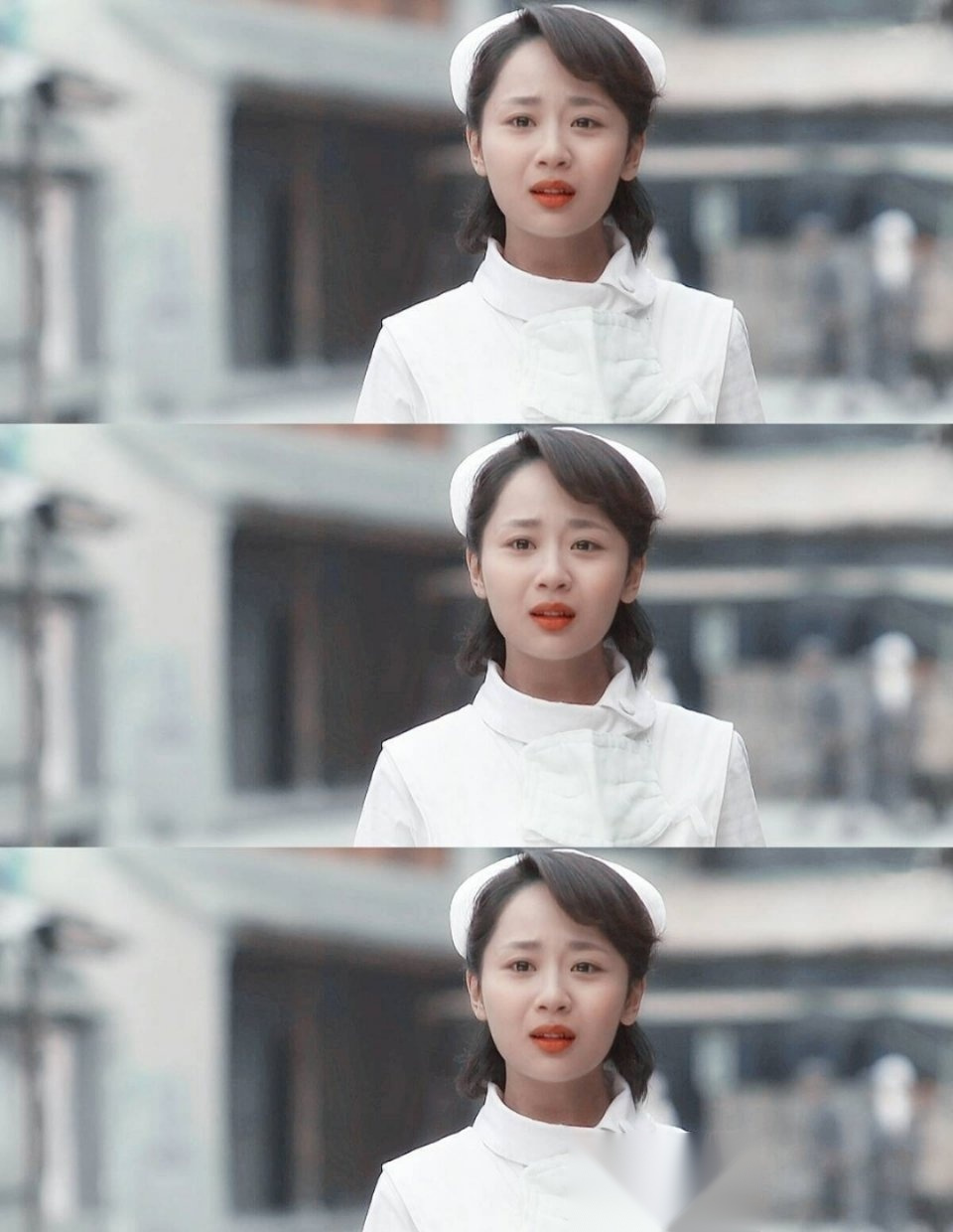 杨紫#杨紫在《战长沙》中的胡湘湘从天真烂漫的少女,到战地医院成色