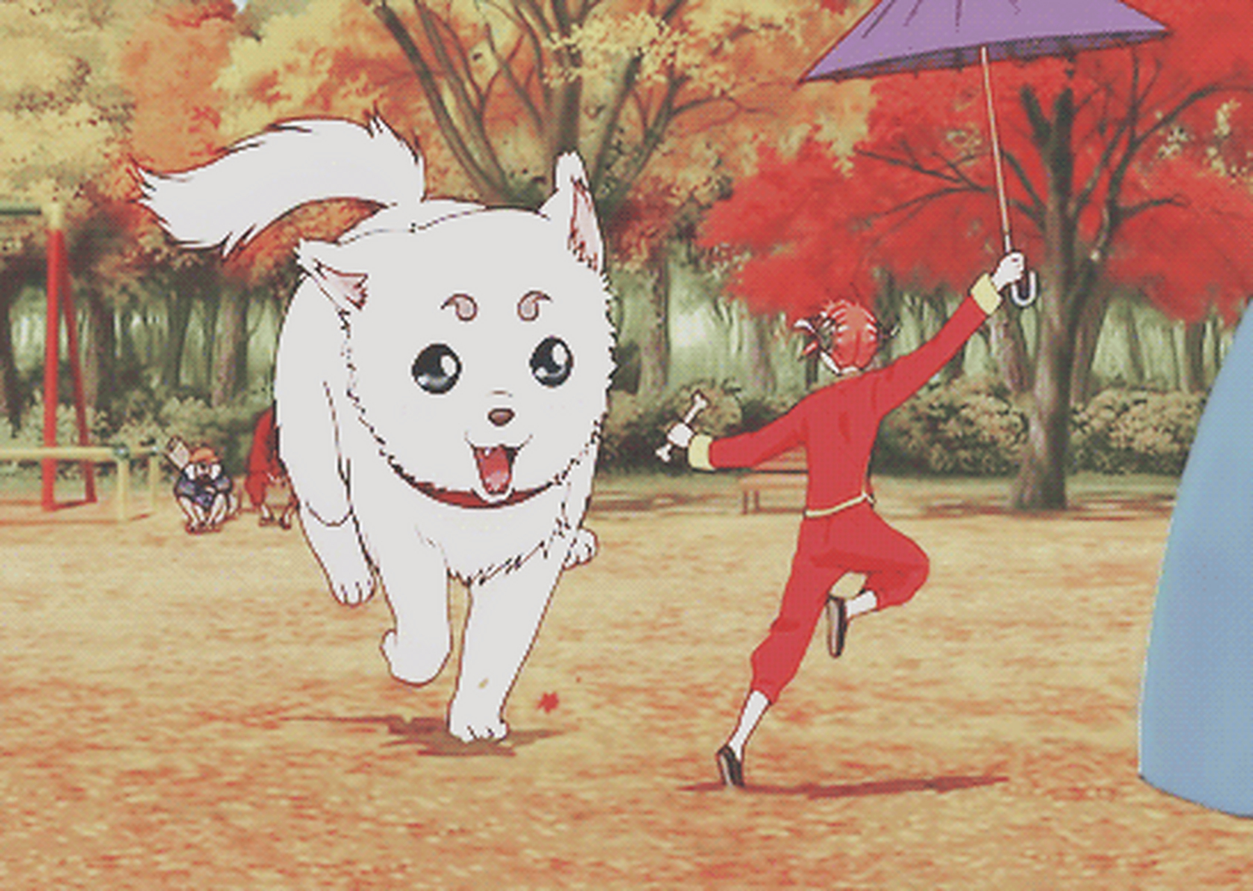 萌宠动漫影视剧 当属我#银魂# ,里面定春超可爱!兴趣话题词