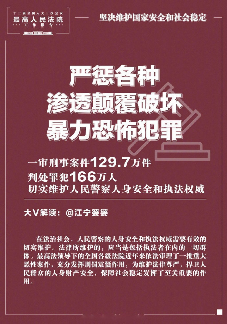 维护国家安全和社会稳定】依法严惩各种渗透颠覆破坏,暴力恐怖等犯罪