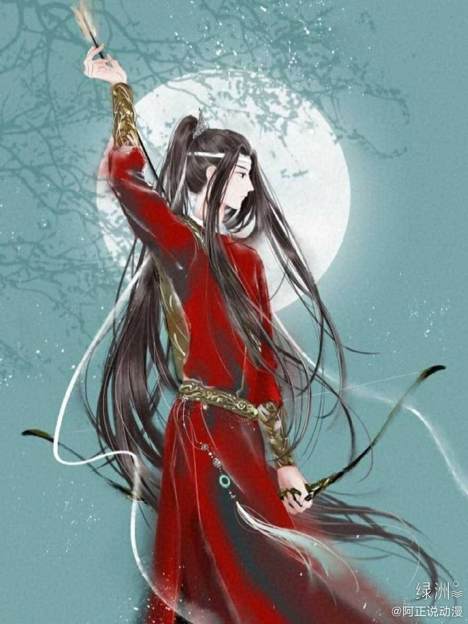 魔道祖師##藍忘機# 鮮衣怒馬少年郎,紅衣嘰實在太可辣!