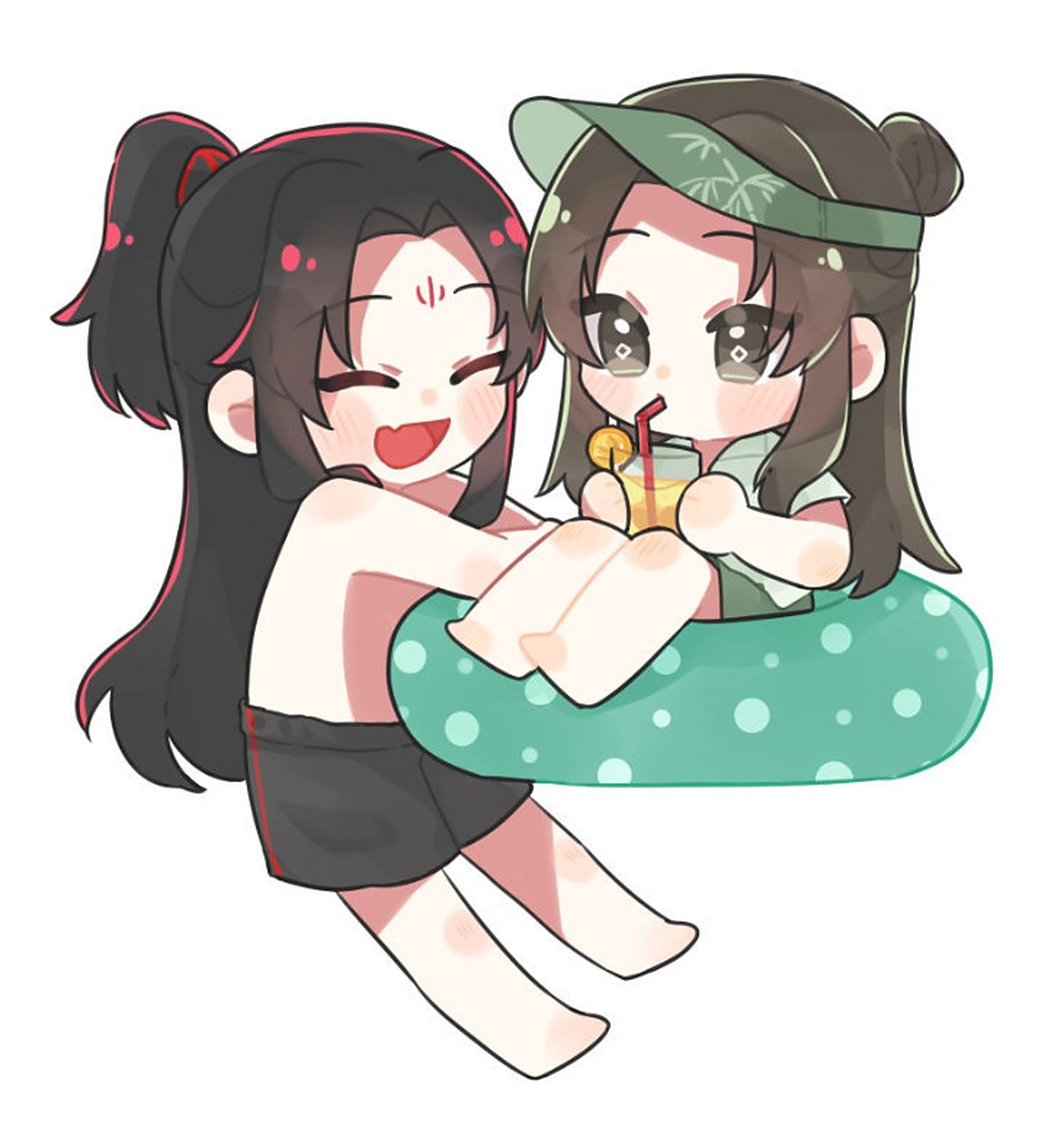 冰秋和花怜 两对崽崽也太爱了[期待[期待#天官赐福#人渣反派自救