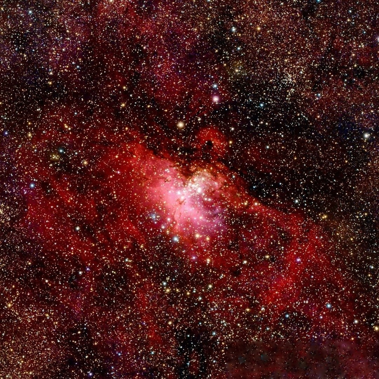 鹰星云,是瑞士的天文学家夏西亚科斯在1745-1746年间在巨蛇座尾端发现