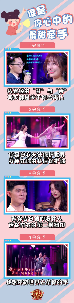 新相亲大会# 第四季牵手成功率高达到91%,哪些牵手是你心里的最甜