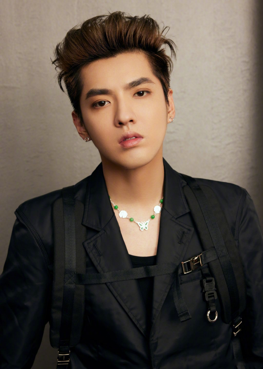 吴亦凡 黑色西装绅士优雅,大背头 眼神杀,是心动的感觉!@吴亦凡