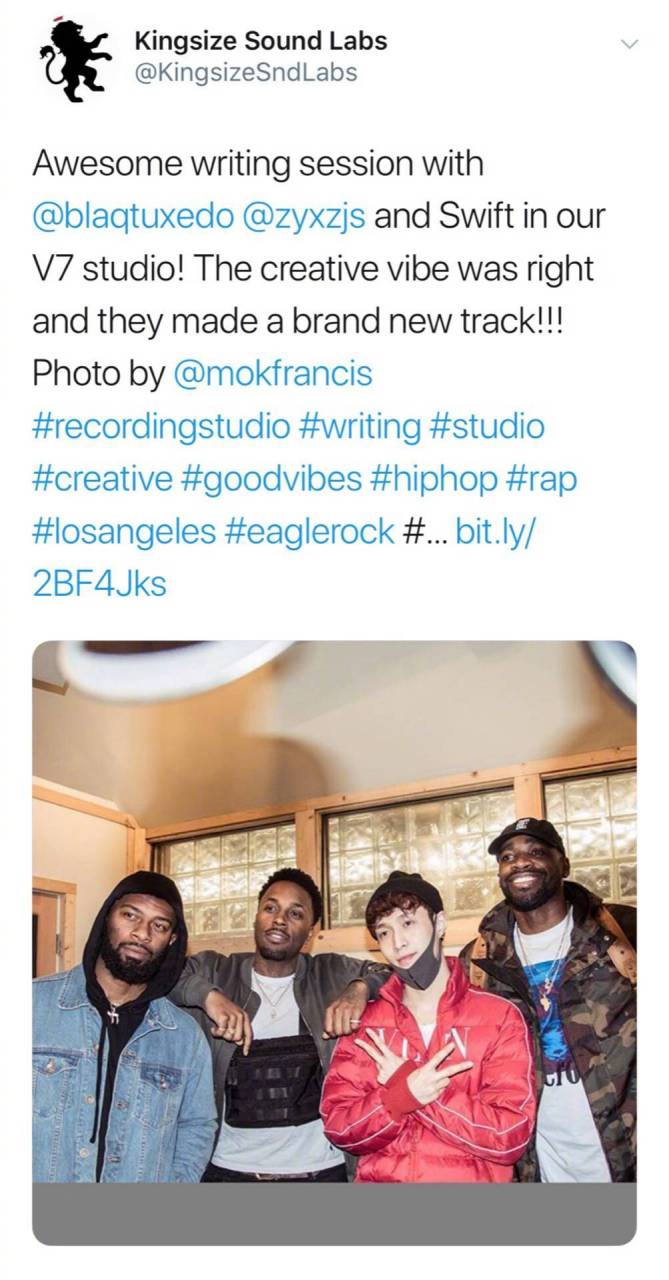 190219 kingsize sound labs ins twitter同步更新艺兴相关一则.